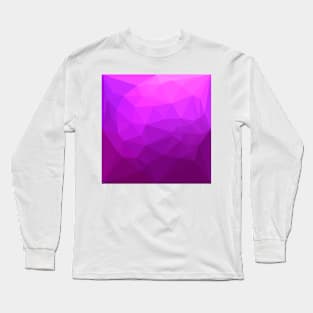 Byzantine Purple Abstract Low Polygon Background Long Sleeve T-Shirt